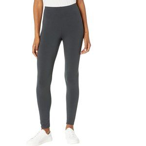 EILEEN FISHER Graphite Gray Ankle Leggings in Stretch Jersey Knit, XSmall